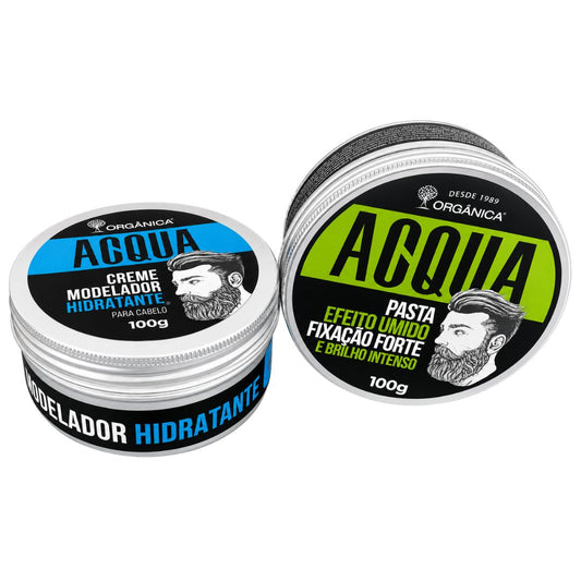 Combo Acqua: Pasta Efeito Úmido + Pomada Hidratante Efeito Matte