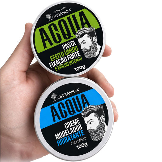 Combo Acqua: Pasta Efeito Úmido + Pomada Hidratante Efeito Matte